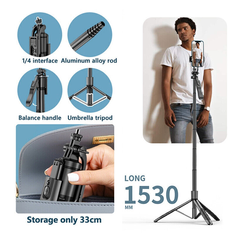 Wireless Selfie Stick Tripod Stand Balance Stabilizer Live Foldable